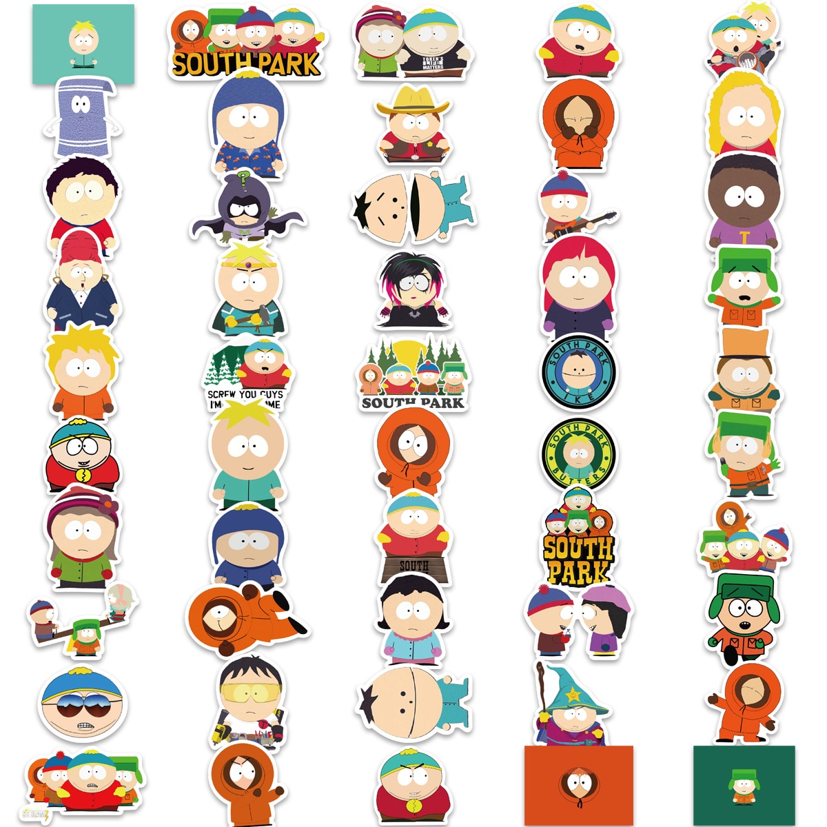 10 50pcs Cartoon South Park Stickers Girl Randy Prinecess Kenny Cute Scrapbook Anime Sticker Luggage Suitcase 1 - South Park Plush