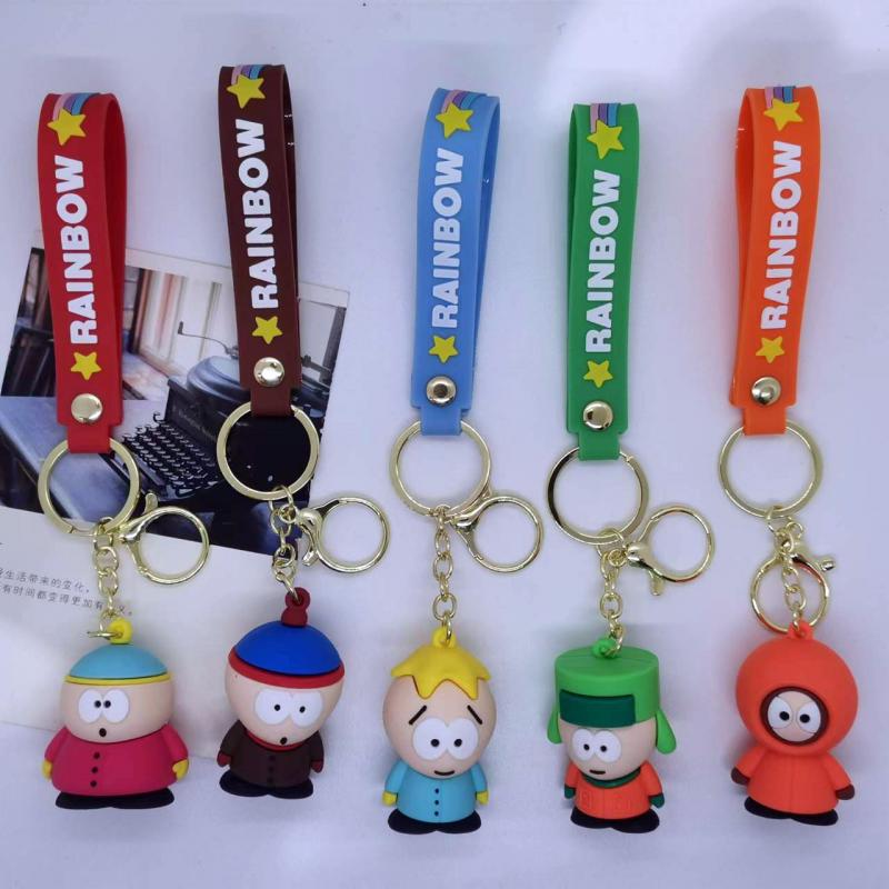 2023 New South Park Figure Doll Keychain Anime Cartoon South Park Creative Pendant Bag Hanging Ornament - South Park Plush