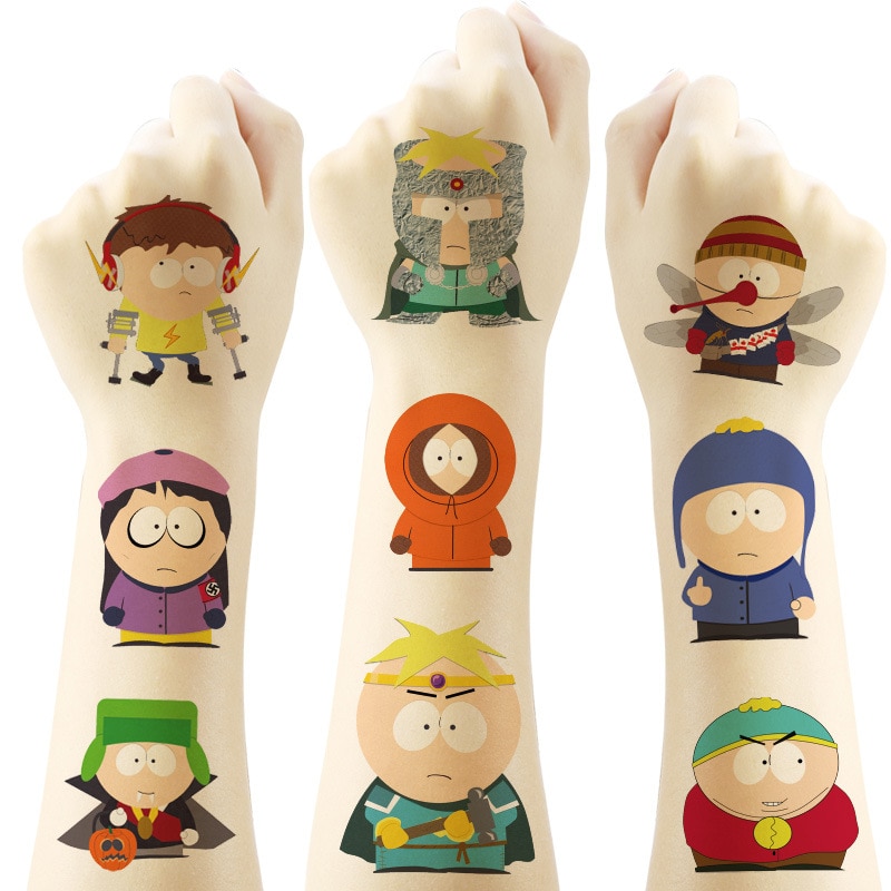 2023 New Tattoo Stickers 8 Cartoons South of The Park Tattoo Stickers Birthday Party Tattoo Stickers 1 - South Park Plush