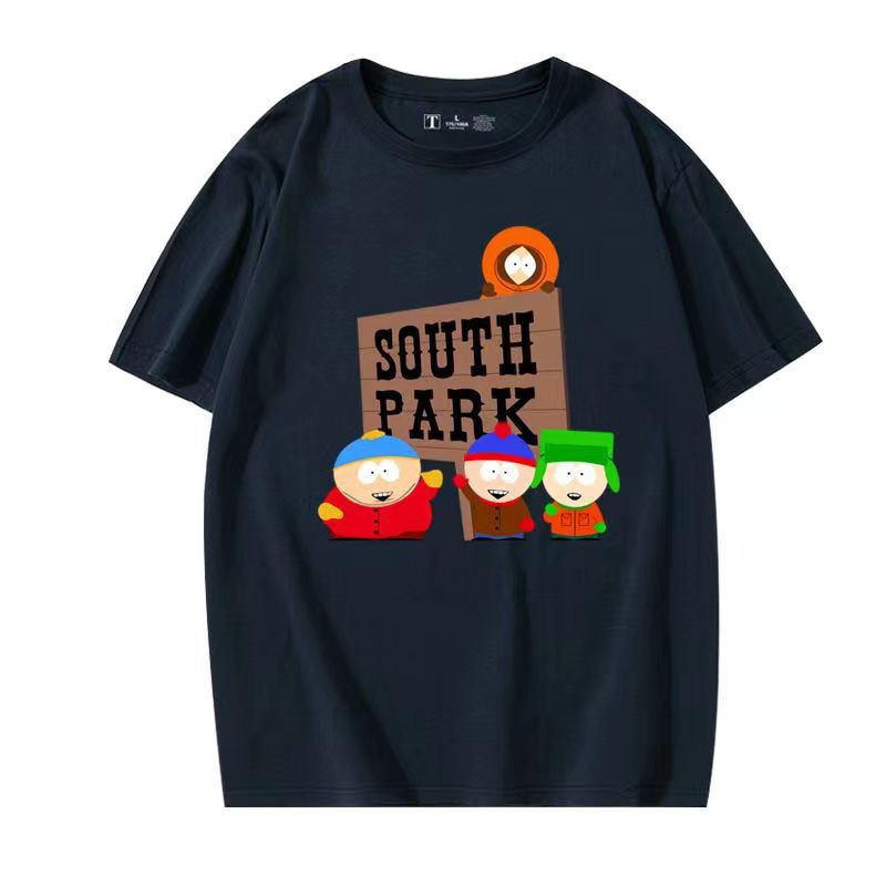 2023 S South Park T Shirt Cartoon Printed T shirt Pink Round Neck Short Sleeve Couple 1 - South Park Plush