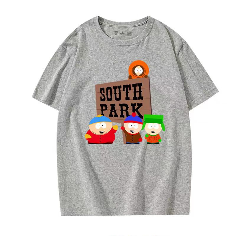 2023 S South Park T Shirt Cartoon Printed T shirt Pink Round Neck Short Sleeve Couple 2 - South Park Plush