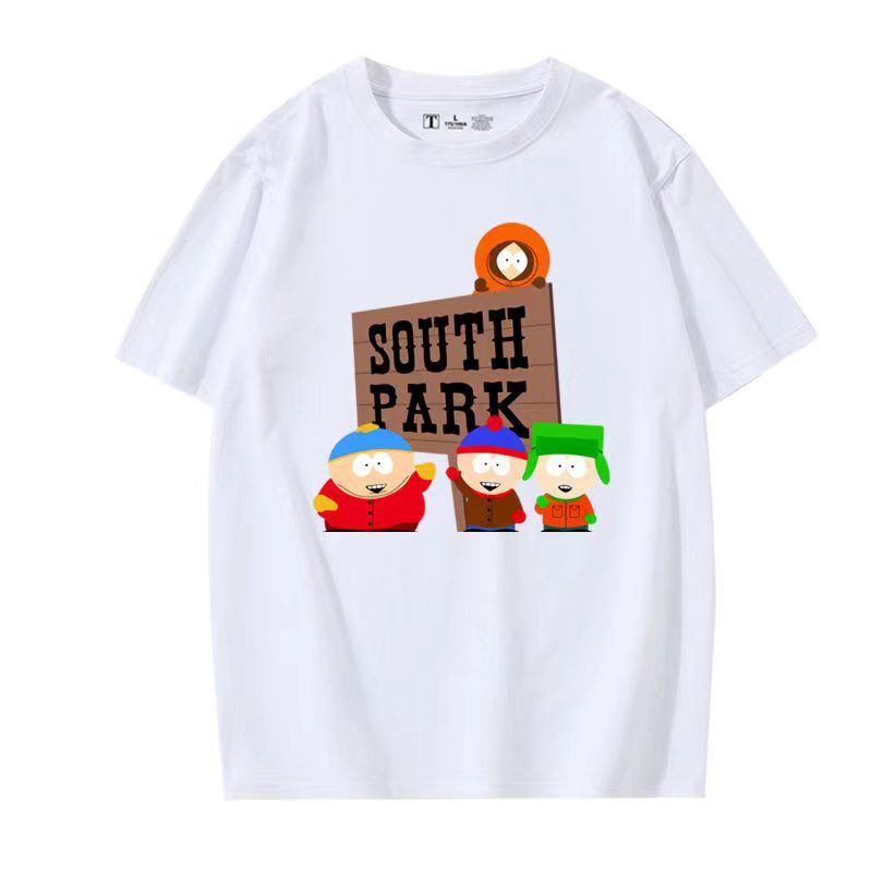 2023 S South Park T Shirt Cartoon Printed T shirt Pink Round Neck Short Sleeve Couple 3 - South Park Plush