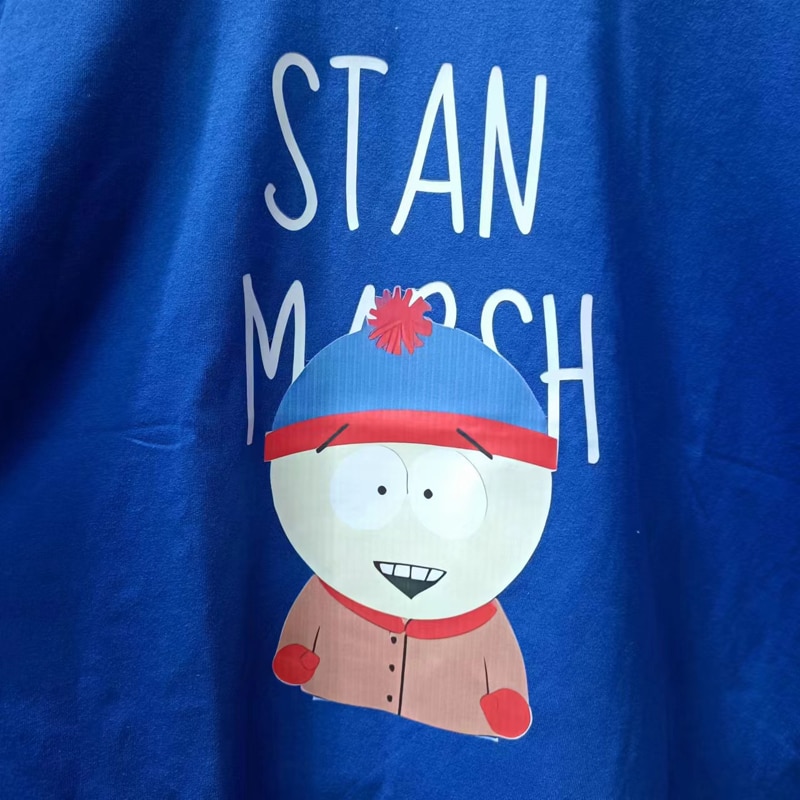 Blue S South Park T Shirt High Quality Cotton Printed T shirt Casual All match Oversized 5 - South Park Plush