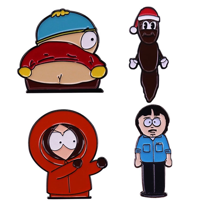 Kawaii Anime South Park Figure Brooch Cartoon Brooch South Park Eric Cartman Butt Badge Pin Pen 1 - South Park Plush