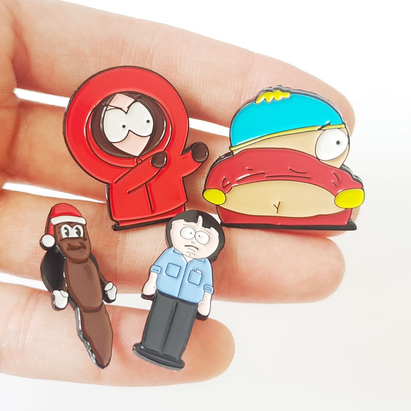 Kawaii Anime South Park Figure Brooch Cartoon Brooch South Park Eric Cartman Butt Badge Pin Pen - South Park Plush