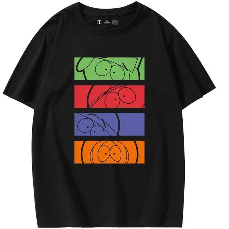 New S South Park T Shirts Cotton Cartoon Printed T shirt Couple Short Sleeve Top Tee 4 - South Park Plush