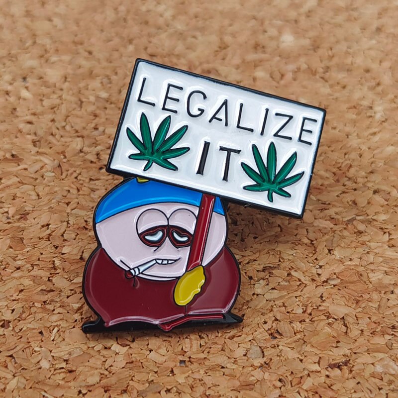 South Park Figure Brooch Legalize It Eric Cartman Badge Pin European American Surrounding Keychain Bag Hanging 4 - South Park Plush