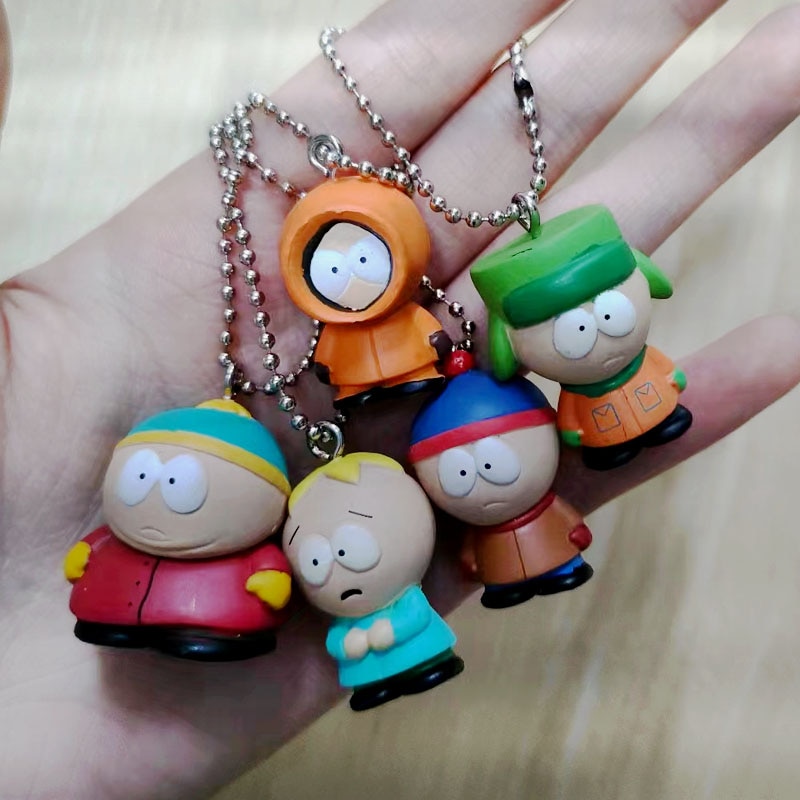 Southparkes Figures Kyles Piples Cartmans Model Anime Peripheral Keychain Pendant - South Park Plush
