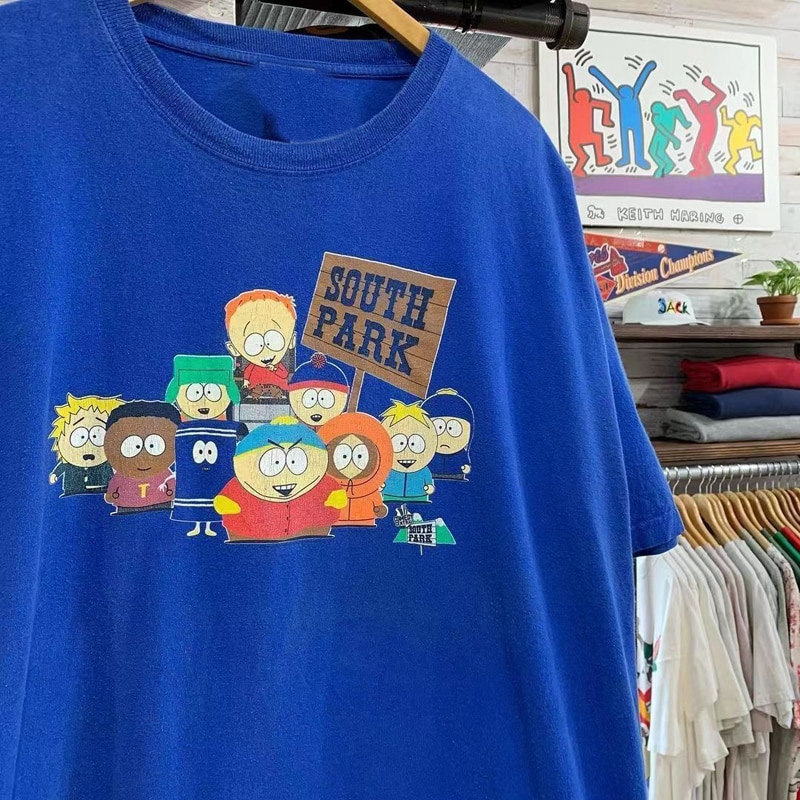 Summer Oversized S South Park T Shirt Men High Quality Blue Top Tee Cartoon Printing Daily 1 - South Park Plush