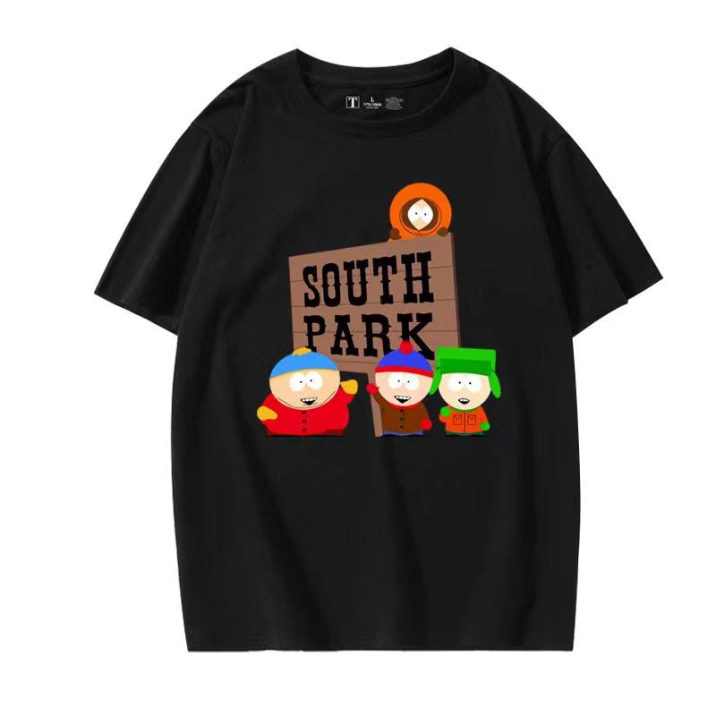 Summer Oversized S South Park T Shirt Men High Quality Blue Top Tee Cartoon Printing Daily - South Park Plush