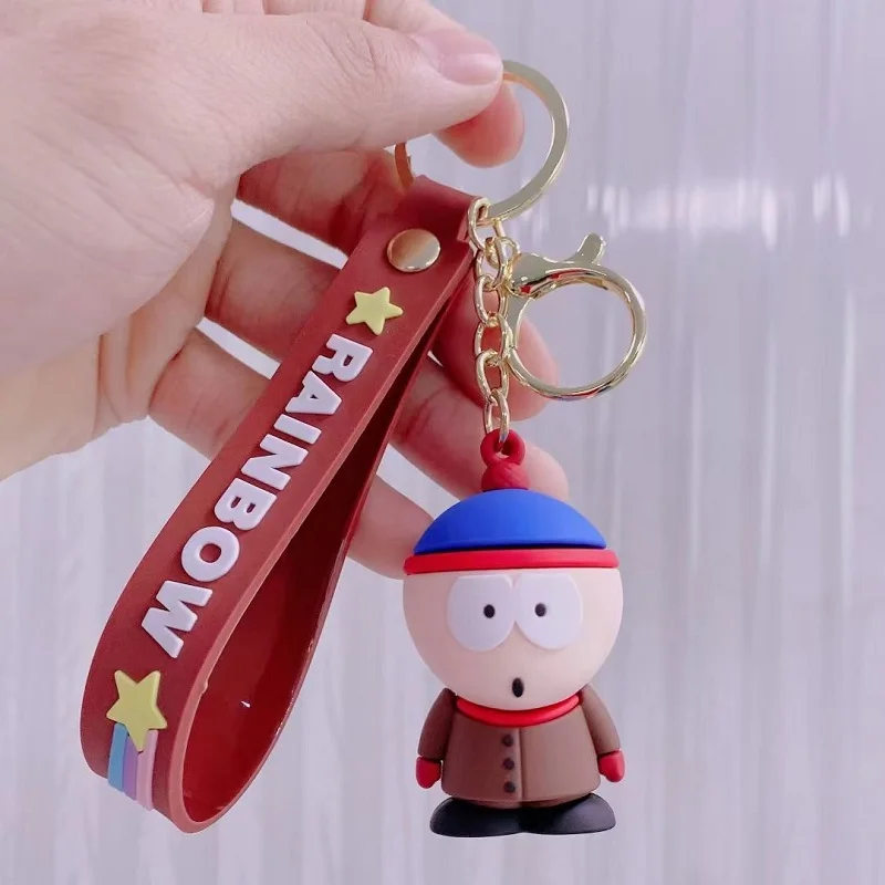 2023 New South North Park Figure Doll Keychain Anime Cartoon Park Creative Pendant Bag Hanging Ornament 3 - South Park Plush
