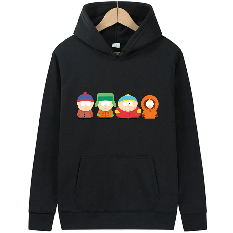 Anime S Southes Park Women Fleece Hoodies Hooded Sweatshirts 18 Color Cartoon Men Printed Spring Autumn 1 - South Park Plush