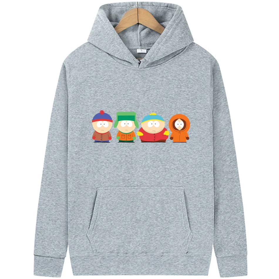 Anime S Southes Park Women Fleece Hoodies Hooded Sweatshirts 18 Color Cartoon Men Printed Spring Autumn 2 - South Park Plush