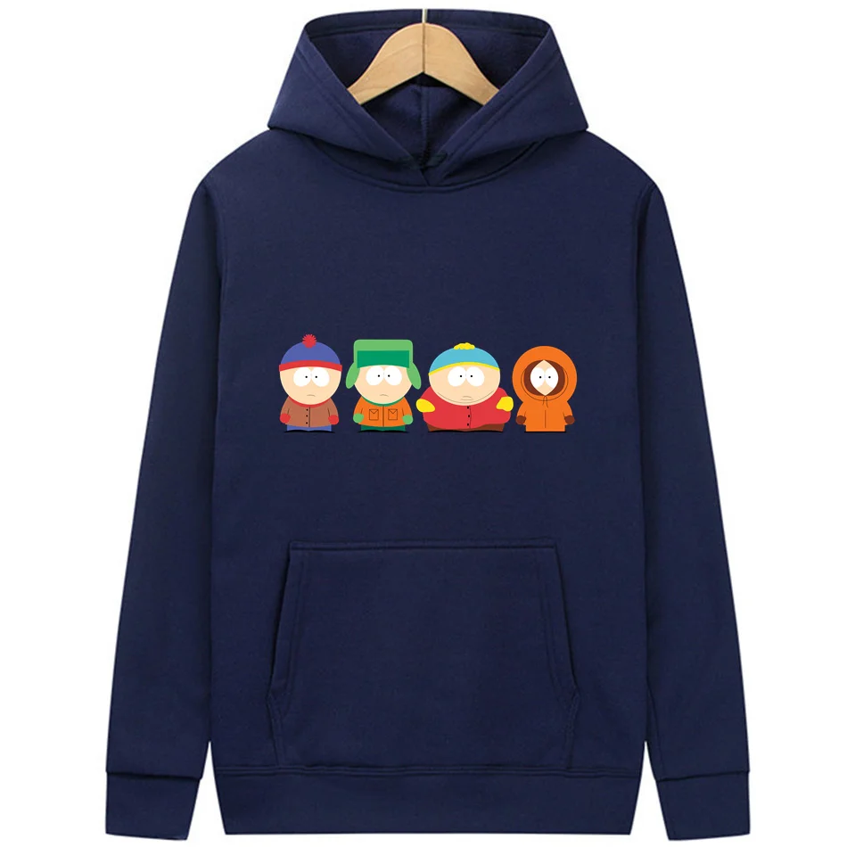 Anime S Southes Park Women Fleece Hoodies Hooded Sweatshirts 18 Color Cartoon Men Printed Spring Autumn - South Park Plush
