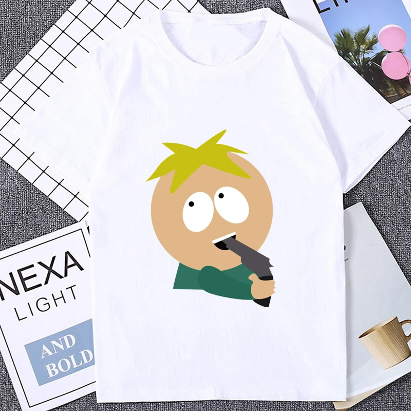 Hot Sale South Park Butters Printed Cartoon Figure T shirt Hip Hop Streetwear Comfortable Breathable Man 2 - South Park Plush