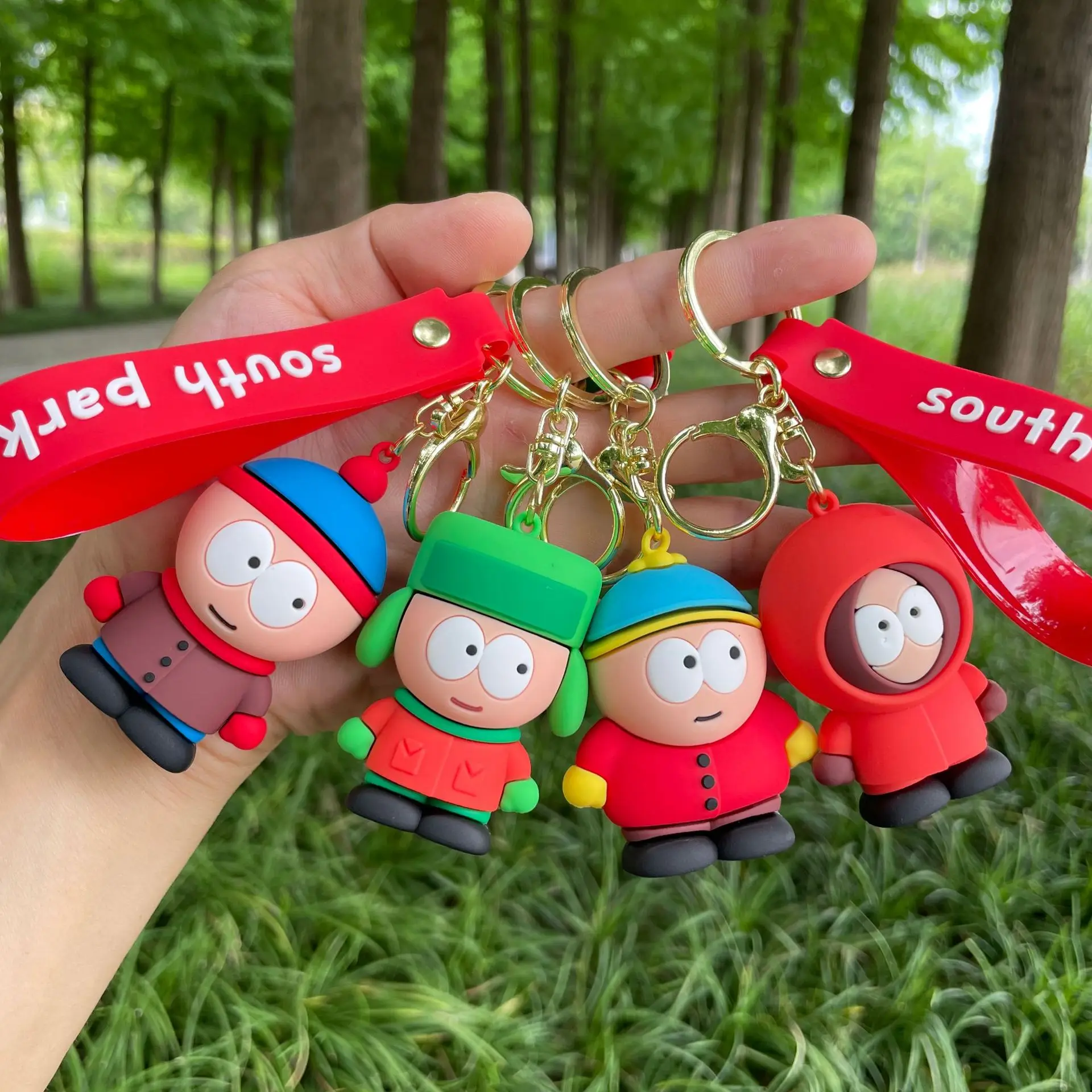South Parkes Dolls Key Chains Anime Figure Key Ring Kawaii Bags Pendant Kids Toys Cute Car 1 - South Park Plush