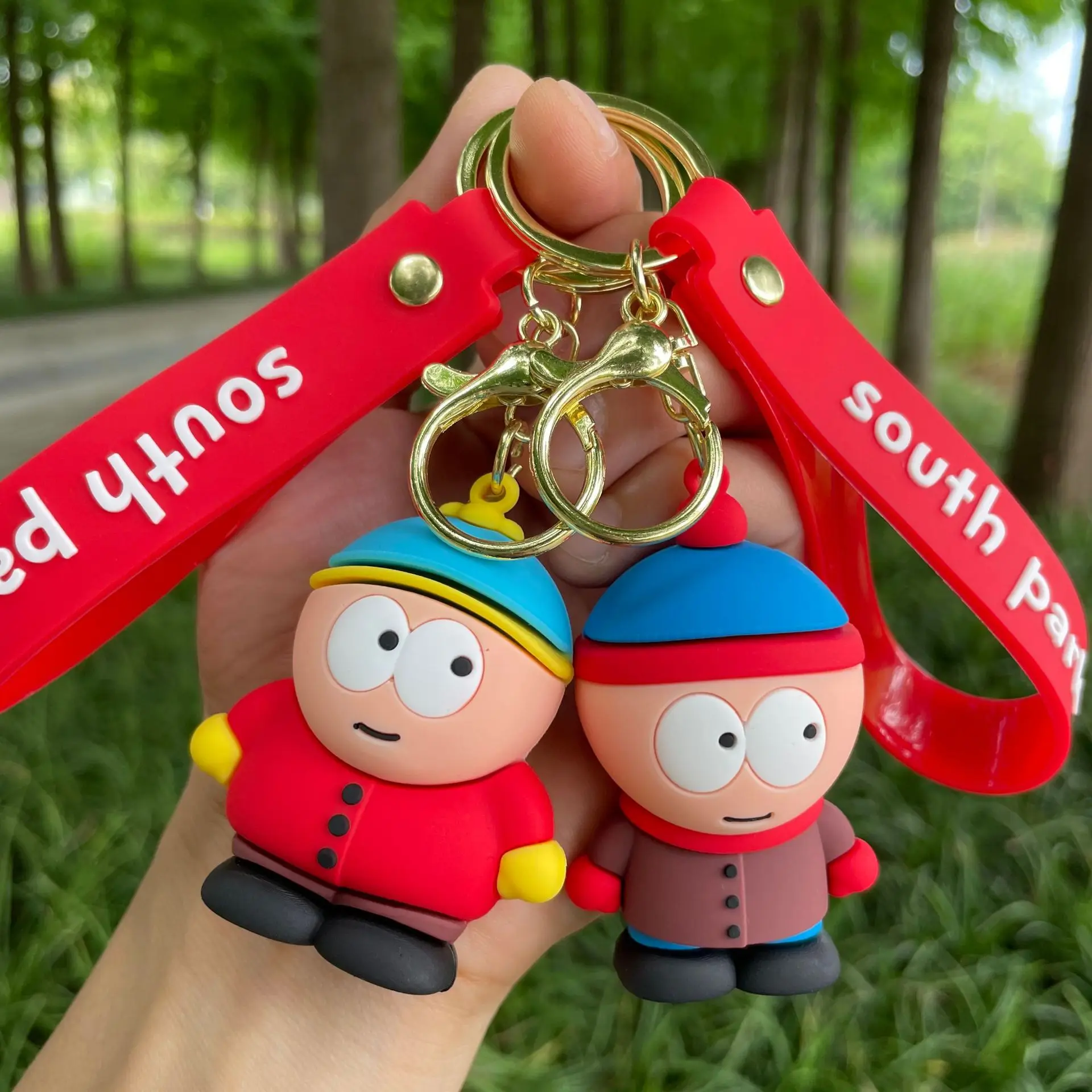 South Parkes Dolls Key Chains Anime Figure Key Ring Kawaii Bags Pendant Kids Toys Cute Car 3 - South Park Plush