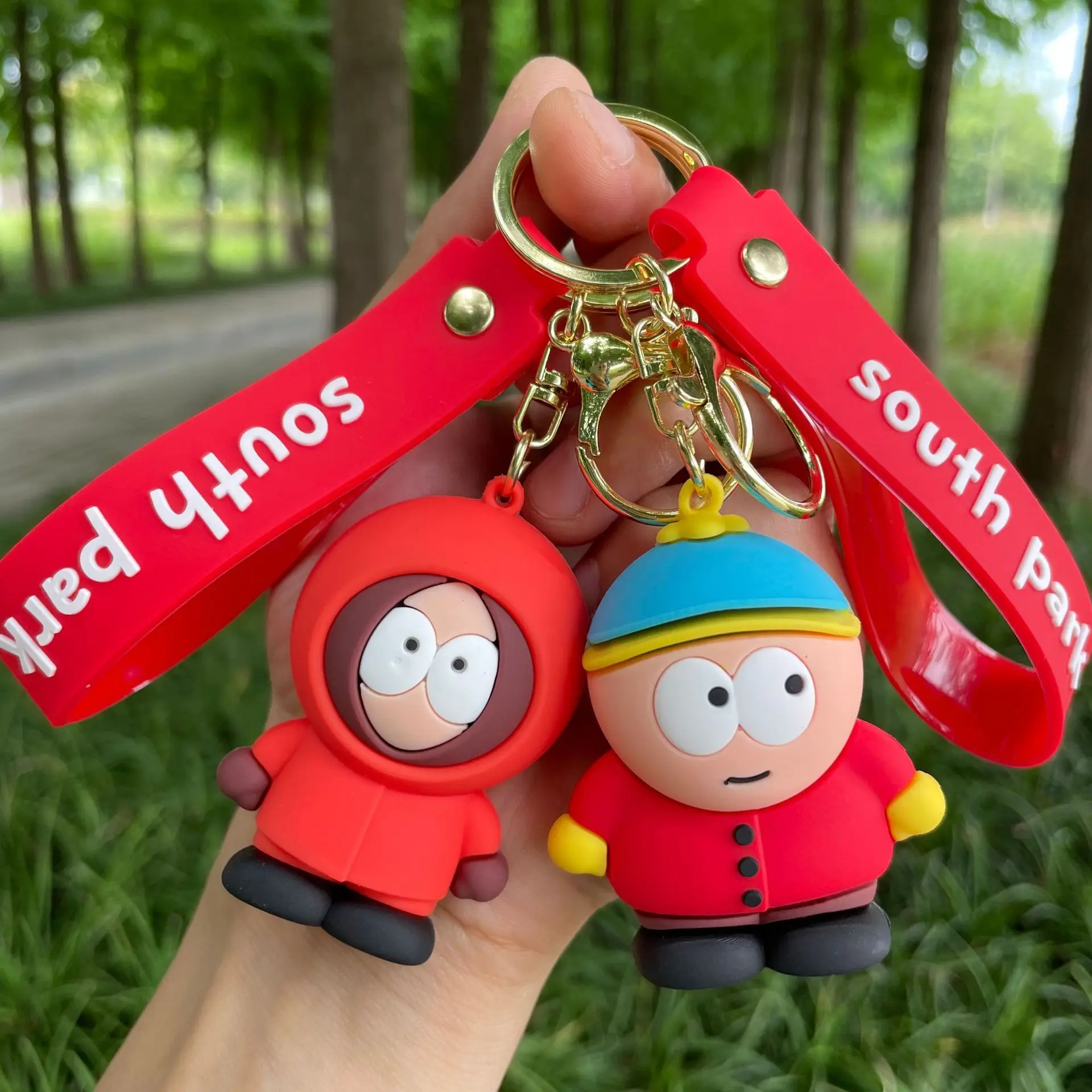 South Parkes Dolls Key Chains Anime Figure Key Ring Kawaii Bags Pendant Kids Toys Cute Car - South Park Plush