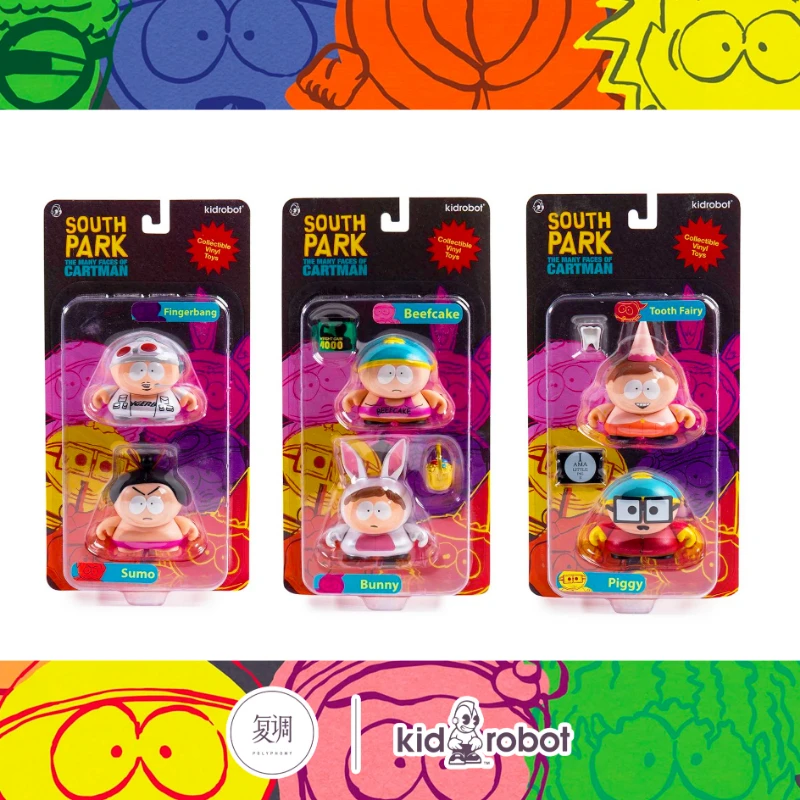 SouthPark Fingerbang and Sumo Toothfairy and Piggy Beefcake and Bunny Keychain Toy Model Collectible Ornaments Kids - South Park Plush