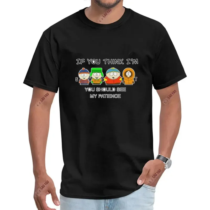 Summer Funny S Southes Park Tops High Quality 100 cotton Men T Shirt Black Humor Cartoon 3 - South Park Plush